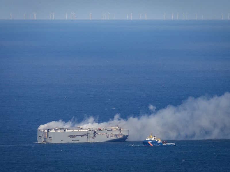 electric-car-suspected-in-ship-fire-off-netherlands-bukedde-online
