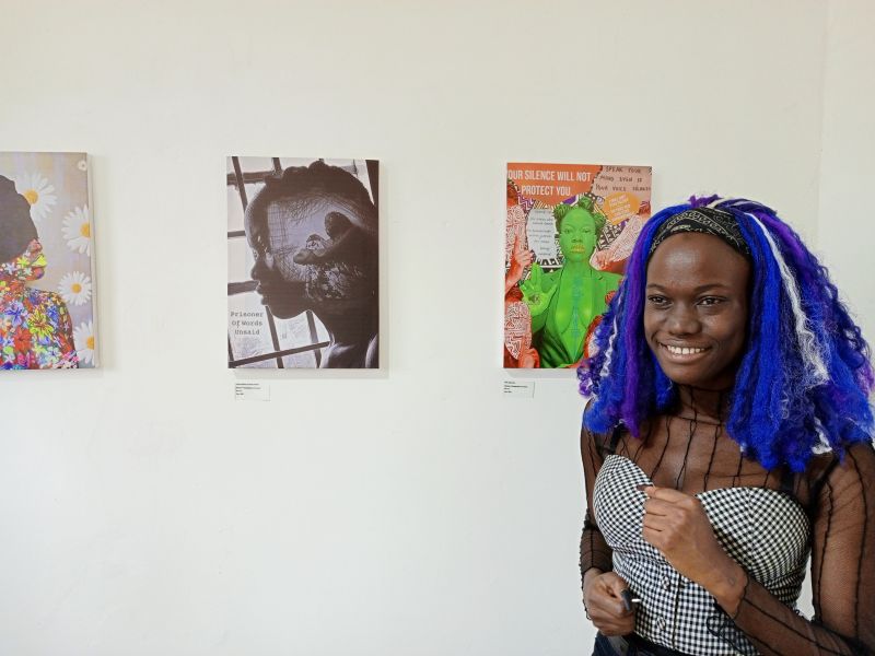 Queen Esie 🌿 she/her/Queen on X: My artworks that were part of the  AF-FLUX Biennale at Art Mûr 🖼🙌🏾 Representing the chief of my fictional  tribe #art #mtlart #blackartists #artist #photography #bodyhair #